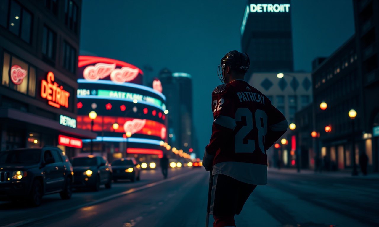 Detroit Red Wings Patrick Kane pursuit update news photo with team colors and hockey imagery